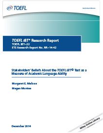Lee más sobre las creencias de los interesados acerca del test TOEFL iBT como medida de la capacidad académica del lenguaje
