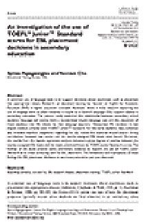 Lee más sobre una investigación sobre el uso de las puntuaciones del TOEFL Junior Standard para decisiones de colocación de ESL en educación secundaria