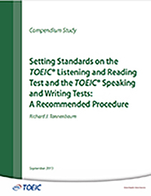 Lee más sobre el establecimiento de estándares en el Test de Escucha y Lectura del TOEIC y en los Tests de Expresión Oral y Escritura del TOEIC: Un procedimiento recomendado