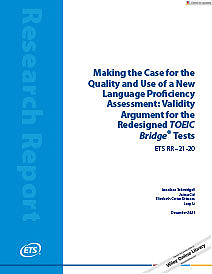 Read Defendiendo la calidad y el uso de un nuevo argumento de validez de la evaluación de competencia lingüística para los rediseñados Tests Puente TOEIC