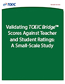 Lee más sobre Validando las puntuaciones puente del TOEIC contra las valoraciones de profesores y estudiantes: un estudio a pequeña escala