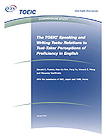 lee más sobre las pruebas de expresión oral y escritura del TOEIC: Relaciones con las percepciones de competencia en inglés por parte de los examinados