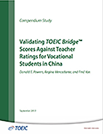 Lee más sobre Validando las puntuaciones de puente TOEIC contra las valoraciones docentes para estudiantes de formación profesional en China