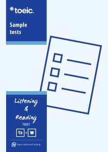 Pruebas de muestra de escucha y lectura del TOEIC